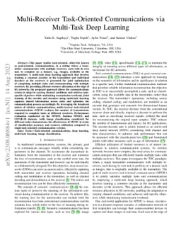 Multi-Receiver Task-Oriented Communications via Multi-Task Deep Learning