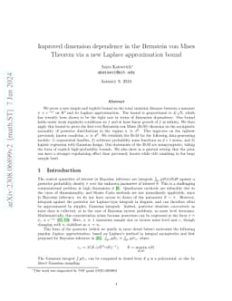 Improved dimension dependence in the Bernstein von Mises Theorem via a
  new Laplace approximation bound