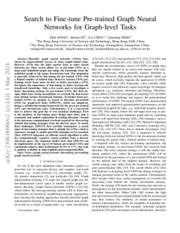 Search to Fine-tune Pre-trained Graph Neural Networks for Graph-level
  Tasks