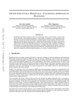 Graph Structural Residuals: A Learning Approach to Diagnosis