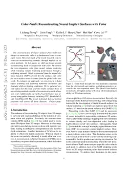 Color-NeuS: Reconstructing Neural Implicit Surfaces with Color