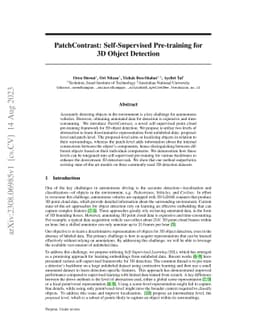 PatchContrast: Self-Supervised Pre-training for 3D Object Detection