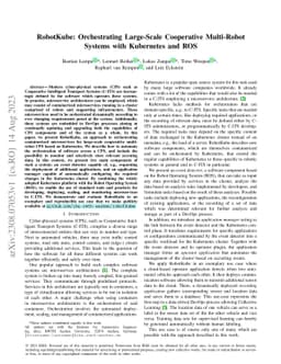 RobotKube: Orchestrating Large-Scale Cooperative Multi-Robot Systems
  with Kubernetes and ROS