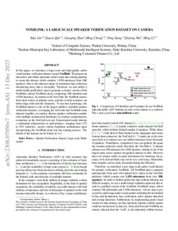 VoxBlink: A Large Scale Speaker Verification Dataset on Camera