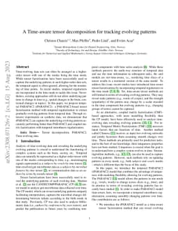 A Time-aware tensor decomposition for tracking evolving patterns