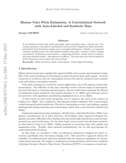 Human Voice Pitch Estimation: A Convolutional Network with Auto-Labeled
  and Synthetic Data