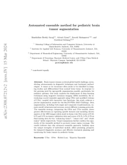 Automated ensemble method for pediatric brain tumor segmentation