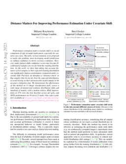 Distance Matters For Improving Performance Estimation Under Covariate
  Shift