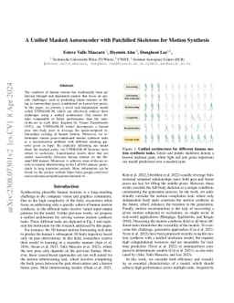 A Unified Masked Autoencoder with Patchified Skeletons for Motion
  Synthesis