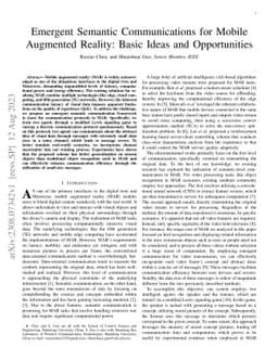 Emergent communication for AR