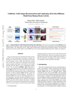 UniBrain: Unify Image Reconstruction and Captioning All in One Diffusion
  Model from Human Brain Activity