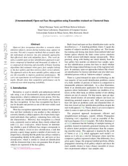 Open-set Face Recognition using Ensembles trained on Clustered Data