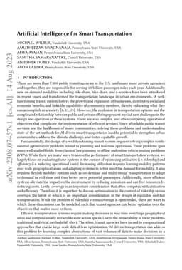 Artificial Intelligence for Smart Transportation