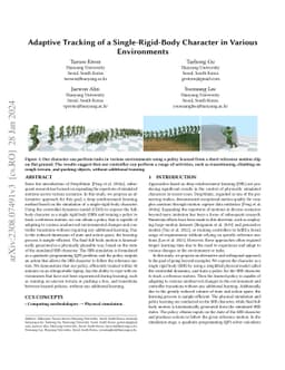 Adaptive Tracking of a Single-Rigid-Body Character in Various
  Environments