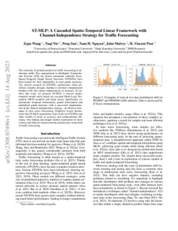 ST-MLP: A Cascaded Spatio-Temporal Linear Framework with
  Channel-Independence Strategy for Traffic Forecasting