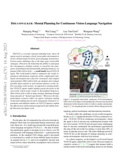 DREAMWALKER: Mental Planning for Continuous Vision-Language Navigation