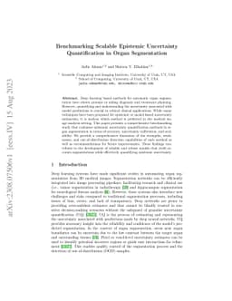 Benchmarking Scalable Epistemic Uncertainty Quantification in Organ
  Segmentation