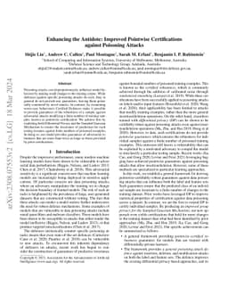 Enhancing the Antidote: Improved Pointwise Certifications against
  Poisoning Attacks