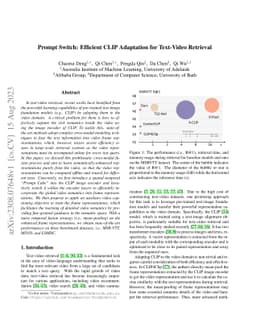 Prompt Switch: Efficient CLIP Adaptation for Text-Video Retrieval