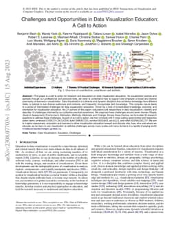 Challenges and Opportunities in Data Visualization Education: A Call to
  Action