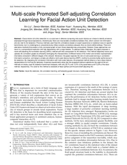 Multi-scale Promoted Self-adjusting Correlation Learning for Facial
  Action Unit Detection