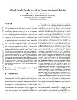 A Graph Encoder-Decoder Network for Unsupervised Anomaly Detection
