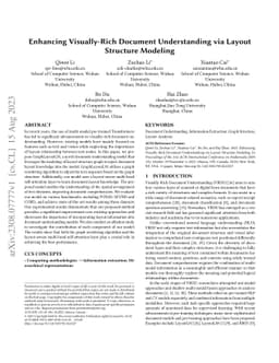 Enhancing Visually-Rich Document Understanding via Layout Structure
  Modeling
