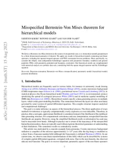 Misspecified Bernstein-Von Mises theorem for hierarchical models