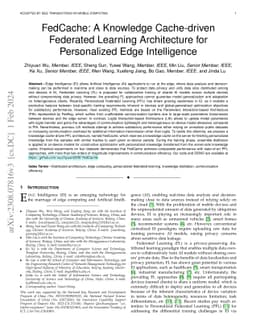 FedCache: A Knowledge Cache-driven Federated Learning Architecture for
  Personalized Edge Intelligence