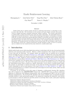 Dyadic Reinforcement Learning