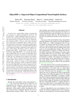 ObjectSDF++: Improved Object-Compositional Neural Implicit Surfaces