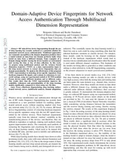 Domain-Adaptive Device Fingerprints for Network Access Authentication
  Through Multifractal Dimension Representation