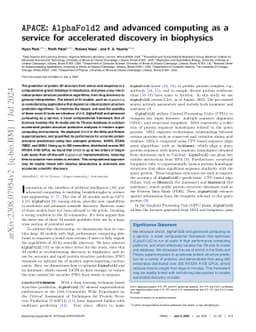 APACE: AlphaFold2 and advanced computing as a service for accelerated
  discovery in biophysics