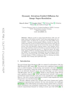Dynamic Attention-Guided Diffusion for Image Super-Resolution