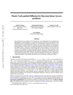 Monte Carlo guided Diffusion for Bayesian linear inverse problems