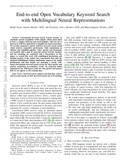 End-to-End Open Vocabulary Keyword Search With Multilingual Neural
  Representations