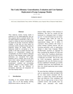 The Costly Dilemma: Generalization, Evaluation and Cost-Optimal
  Deployment of Large Language Models