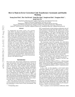 How to Mask in Error Correction Code Transformer: Systematic and Double
  Masking
