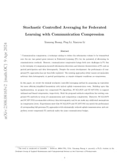 Stochastic Controlled Averaging for Federated Learning with
  Communication Compression