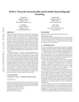 DeSCo: Towards Generalizable and Scalable Deep Subgraph Counting