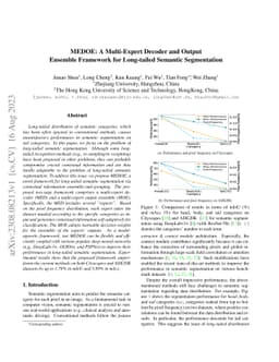 MEDOE: A Multi-Expert Decoder and Output Ensemble Framework for
  Long-tailed Semantic Segmentation