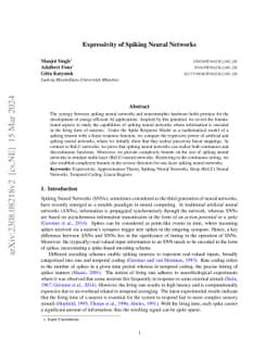 Expressivity of Spiking Neural Networks