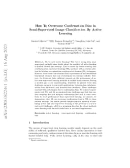 How To Overcome Confirmation Bias in Semi-Supervised Image
  Classification By Active Learning