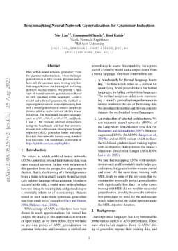 Benchmarking Neural Network Generalization for Grammar Induction