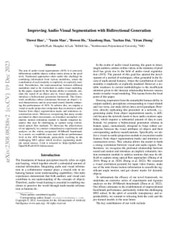 Improving Audio-Visual Segmentation with Bidirectional Generation