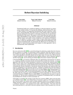 Robust Bayesian Satisficing