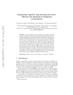 Integrating cognitive map learning and active inference for planning in
  ambiguous environments