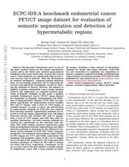ECPC-IDS:A benchmark endometrail cancer PET/CT image dataset for
  evaluation of semantic segmentation and detection of hypermetabolic regions
