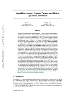 KernelWarehouse: Towards Parameter-Efficient Dynamic Convolution
