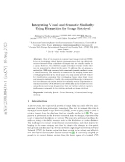 Integrating Visual and Semantic Similarity Using Hierarchies for Image
  Retrieval
